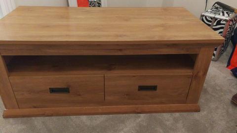 Large tv unit/coffee table with 2 drawers