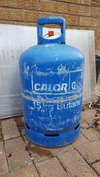 Blackwood. Blue 15KG calor gas butane gas bottle full. Fire heater