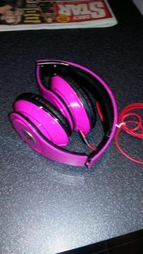 Dr Dre Pink Earphones Very Good Condition Folding Headphones Stunning Colour