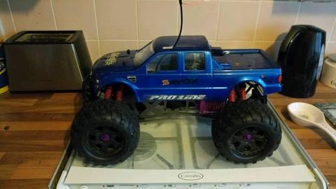 Rc nitro monster truck hpi savage lots of upgrades and spares
