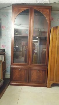 Meredew Solid Wood Tall Display Cabinet