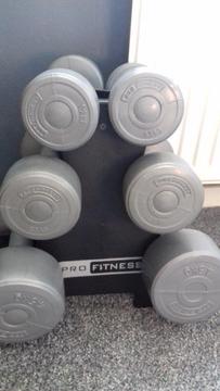 Pro fittness weights for sale excellent condition
