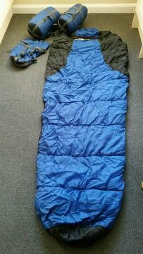 3 sleeping bags mummy style 200g