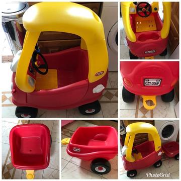 Little tikes cozy coupe car with trailer
