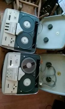 Reel to reel 4tracks valve system Elizabethan automatic x2 1working and other for spares