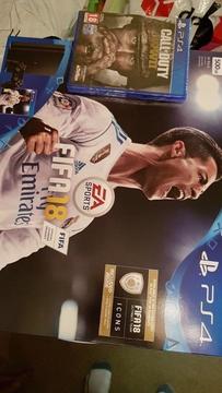 PlayStation 4 500gb Fifa 18 bundle plus Call of Duty World War 2 brand new unopened