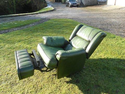 Leather Chesterfield Full Recliner Armchair