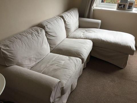 Sofa, chaise longue, Lofallet beige
