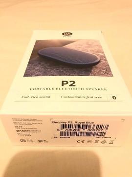 Bang & Olufsen Beoplay P2 portable bluetooth speaker blue, rrp £150