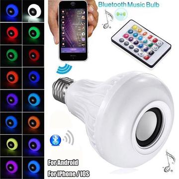 Bluetooth Smartphone Speaker Bulb Multi Colour Remote Control ES Large Screw E27 Free Delivery