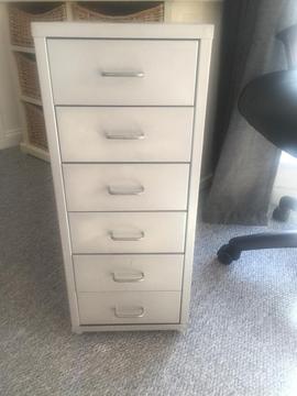 A4 6 drawer metal filing cabinet