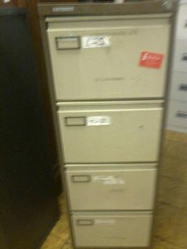 Filing cabinet, brown and beige