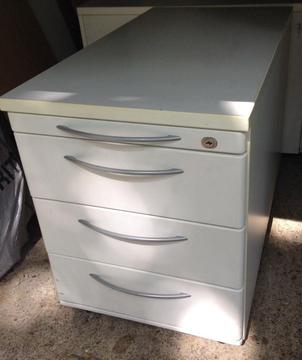 office pedestal white 4 drawers