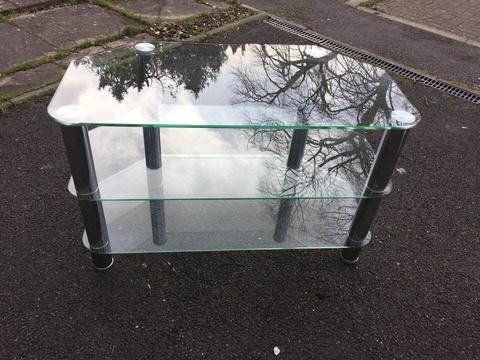 Glass tv stand