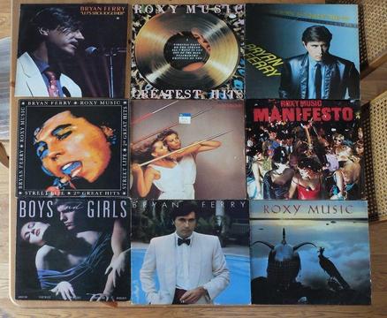 Roxy Music and Bryan Ferry Vinyl Lps Collection