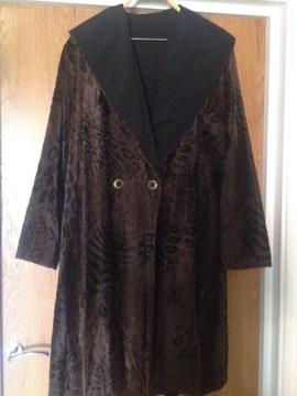 ladies coat, reversible, size 14