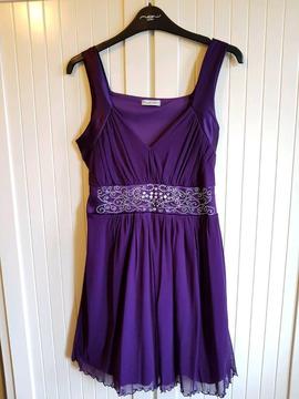 Purple chiffon dress, size 10/12
