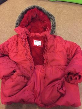 Red girls jacket 4-5 years