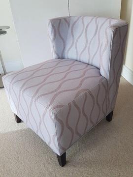 Fabric Bedroom Chair and Foot Stool