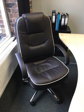 Office chair (dark brown leather)