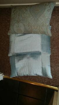 Duck egg blue oblong scatter cushions
