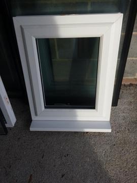Unglazed white pvcu window, brand new, 550 wide x 680 high, £40