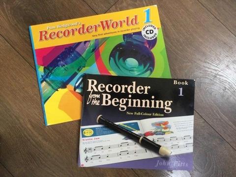 2 learn to play recorder books