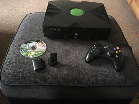 Xbox Video Game System, Controller, Game, Memory card and DVD playback kit