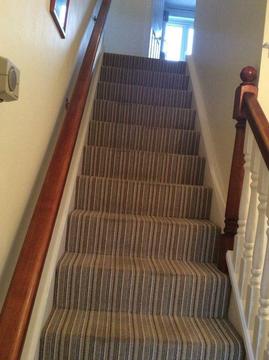 Striped stair carpet