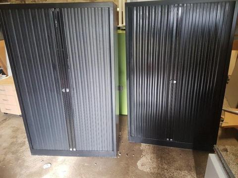 black tambour storage cabinets 85 each