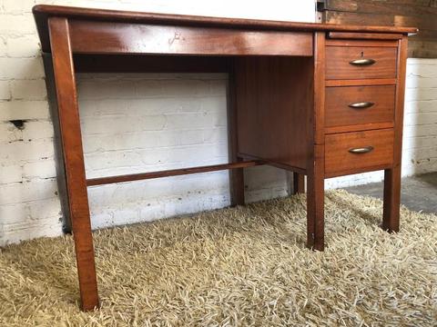 Vintage oak industrial office desk by Iblon office furniture