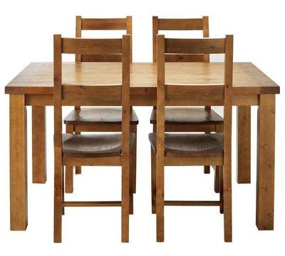 Collection Arizona Solid Pine Dining Table & 4 chairs - Pine