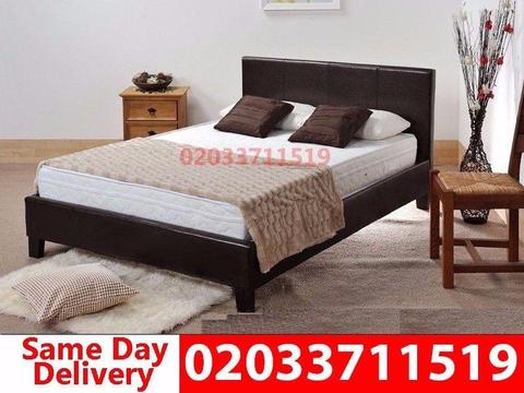 BRAND NEW SINGLE KING SIZE AND DOUBLE LEATHER BED Available with Mattress Talmage