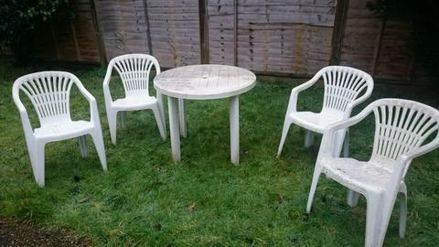 Free garden table and 4 chairs