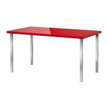 Red ikea dining table