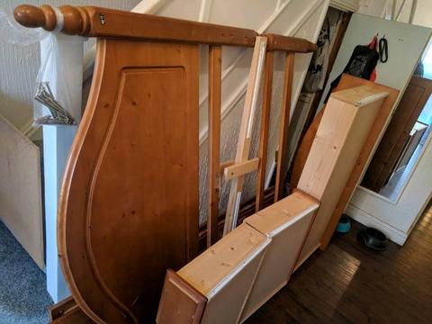 Solid wood double bed: FREE