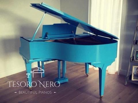 BRAND NEW BLUE SG148 STEINHOVEN BABY GRAND PIANO - COLOUR CHANGE SERVICE