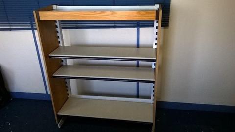 Strong shelving unit for ring binder files - sturdy metal shelves - easy assemble/adjust (no tools)
