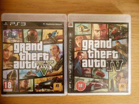 GTA IV & V for PS3