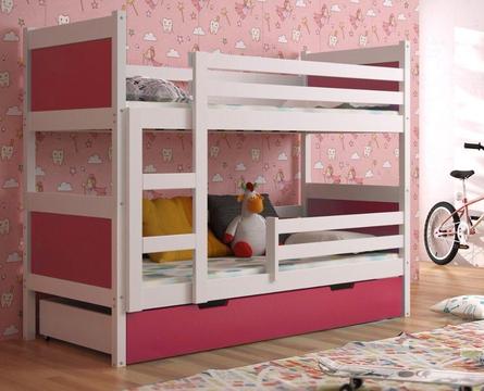 NEW!!! BUNK BED FOR CHILDREN / WITH FOAM MATTRESS AND DRAWER 190 x 85