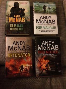 4 x Andy McNab hardback books as new