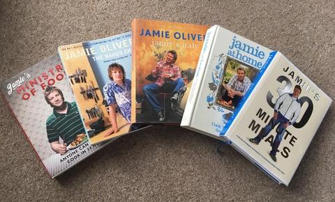 Set Of 5 Jamie Oliver Cookery Books