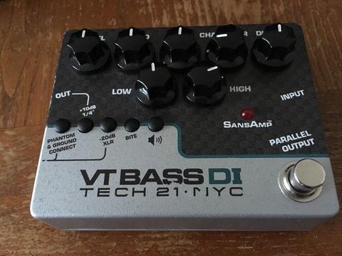 Tech 21 NY Sansamp VT Bass DI preamp pedal