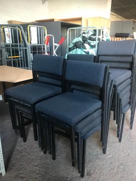 Black Stackable Fabric Chairs