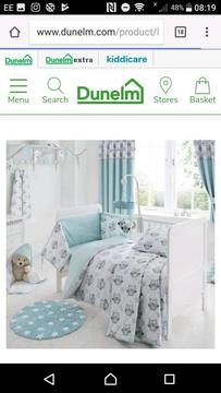 Dunelm Owl nursery set