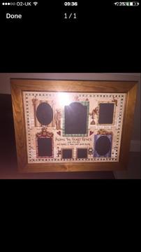 Family photo frame for hanging on wall