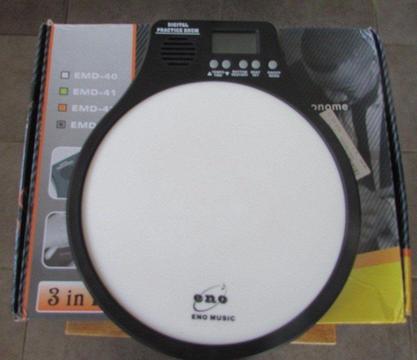 ENO 3 in 1 DIGITAL PRACTICE DRUM PAD with Metronome, speed detection still boxed