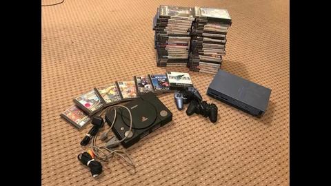 PS1 And PS2 consoles and games