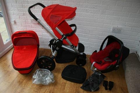 Quinny Buzz pram travel system with Maxi Cosi car seat 3 in 1 - red CAN POST