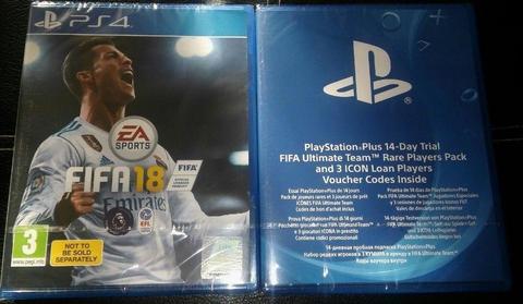 FIFA 18 (Sony PlayStation 4) and FIFA Ultimate Rare Team + 3 ICON Players SEALED